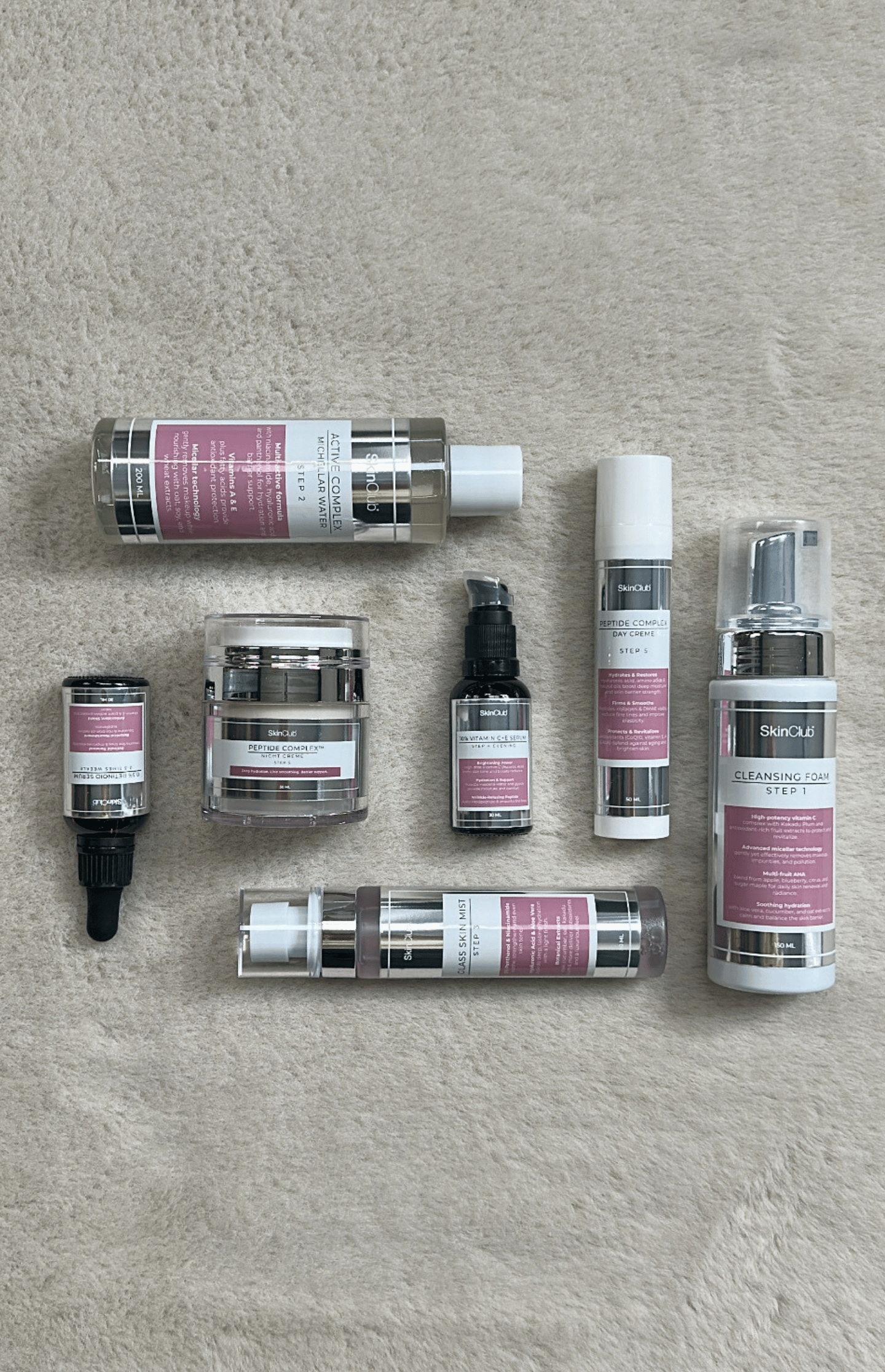 Hele SkinClub skincare serien